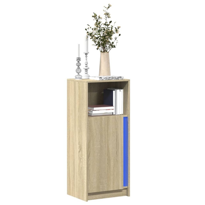 Buffet avec LED chne sonoma 42,5x34x100 cm bois d'ingnierie