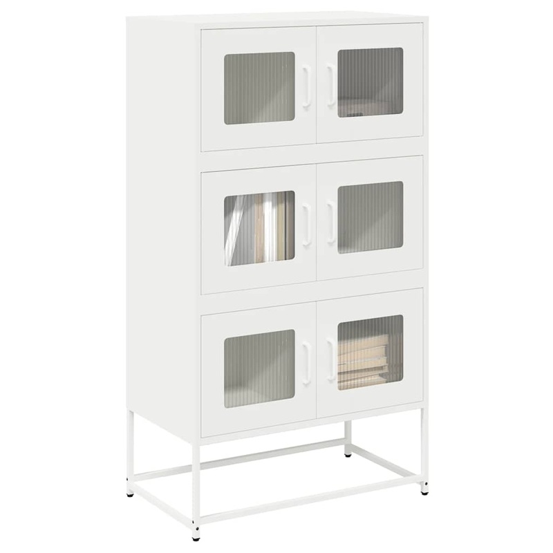 Buffet haut blanc 68x39x123 cm acier