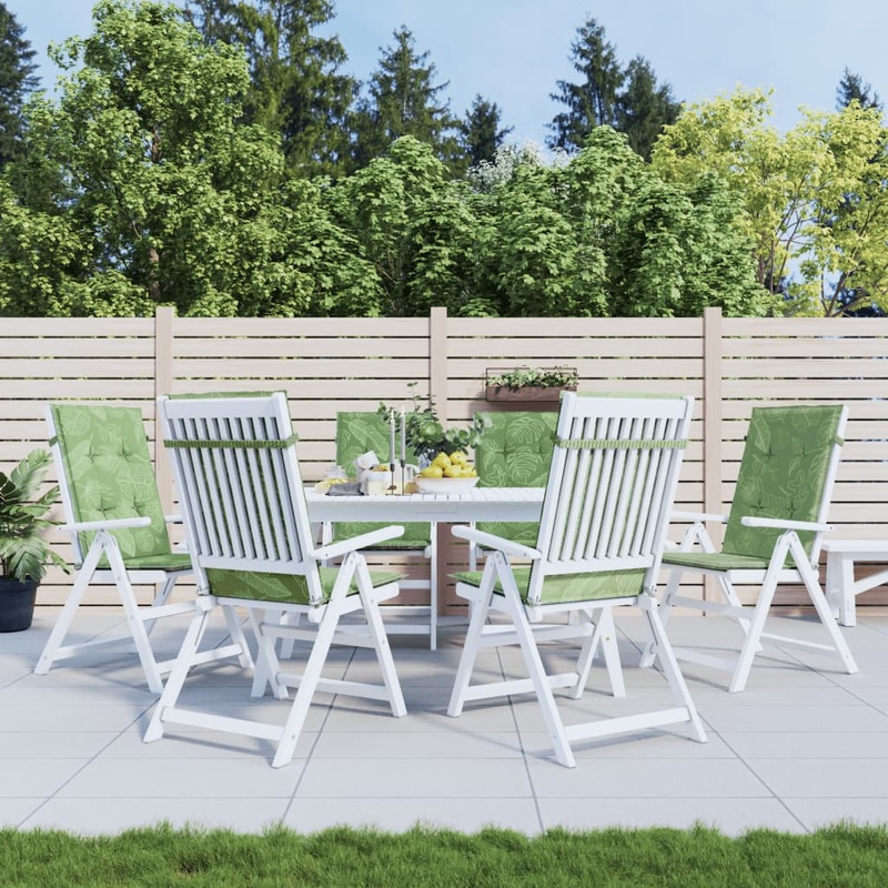 Coussins de chaise  dossier haut lot de 6 modle de feuille