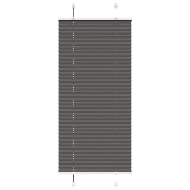 Store pliss noir 55x100 cm largeur du tissu 54,4 cm polyester