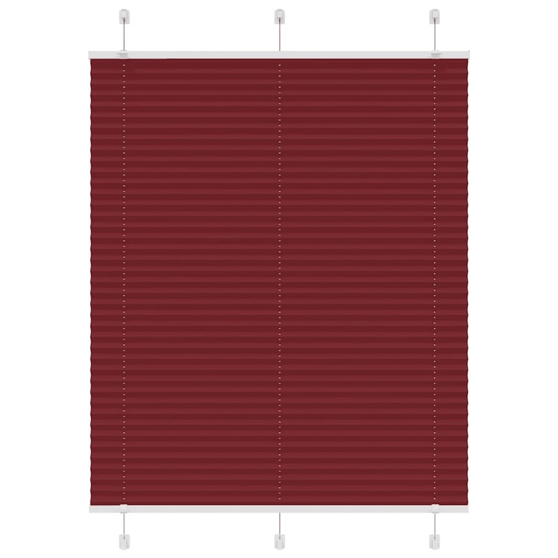 Store pliss rouge bordeaux 110x100 cm largeur du tissu 109,4cm
