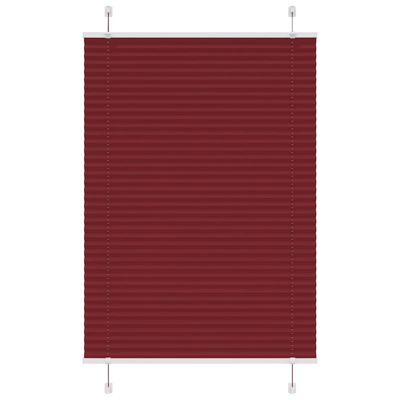 Store pliss rouge bordeaux 95x100 cm largeur du tissu 94,4 cm
