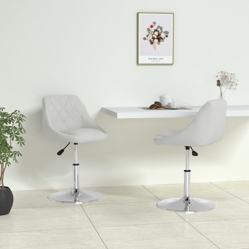 Chaises  manger lot de 2 blanc similicuir