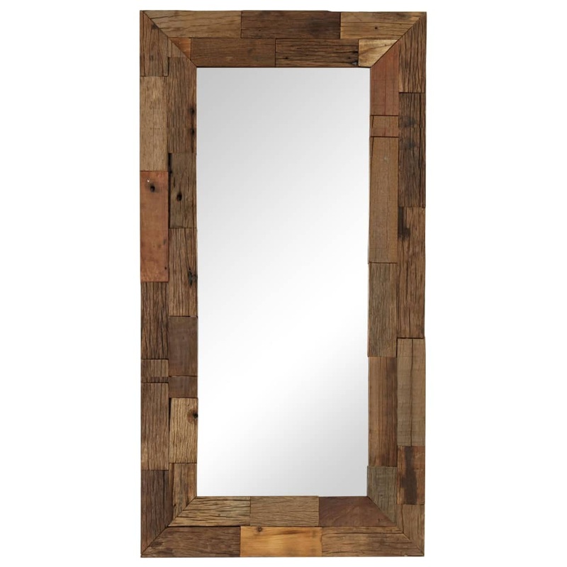 Miroir Bois de rcupration massif 50 x 110 cm