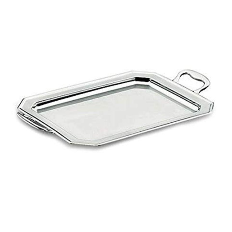 OCTOGONAL TRAY W/HANDLES 46 CMS. 18/10