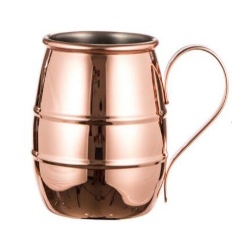 Copper Plated Barrel Mug 500ml