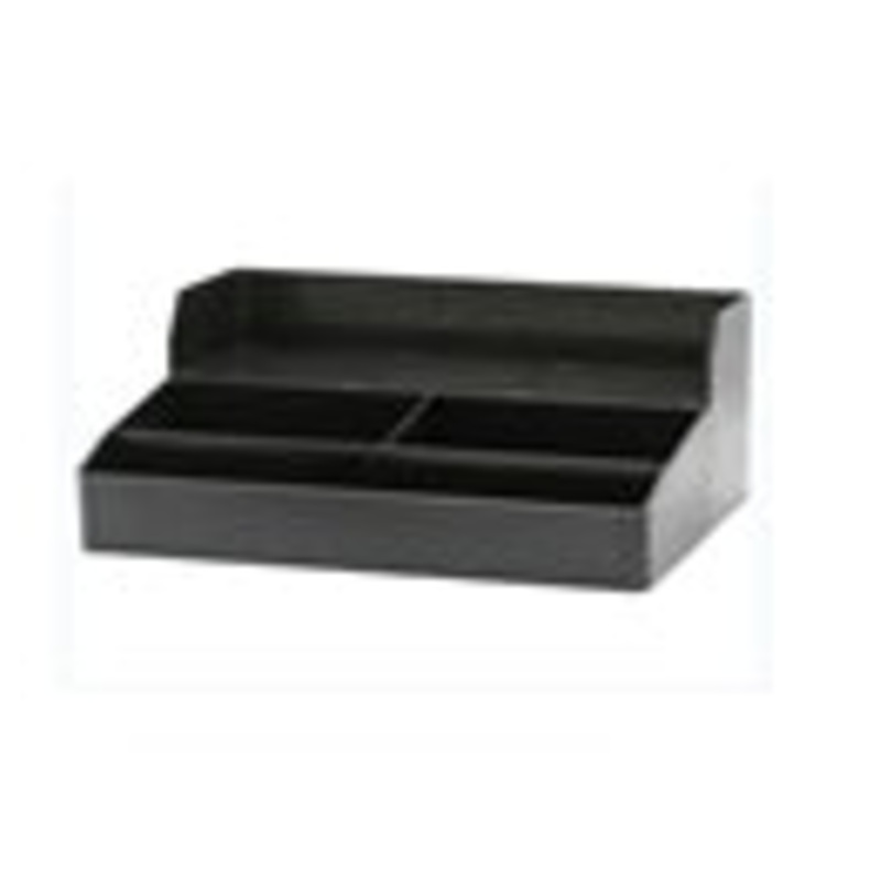 COFFEE CONDIMENT ORGANIZER 3 COMPARTMENTS, BLACK