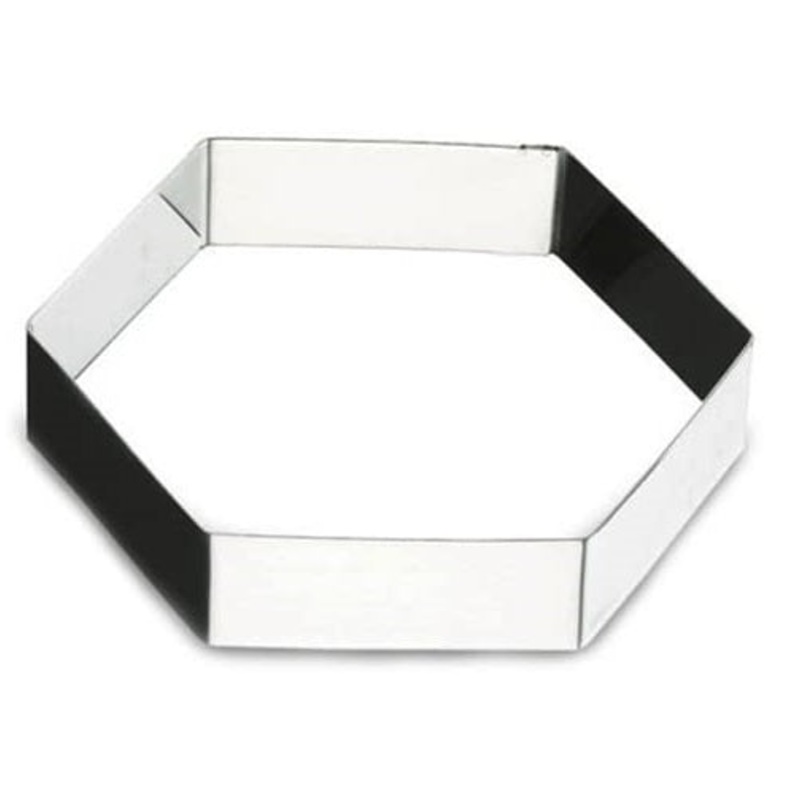 HEXAGONAL CAKE RING STNLS