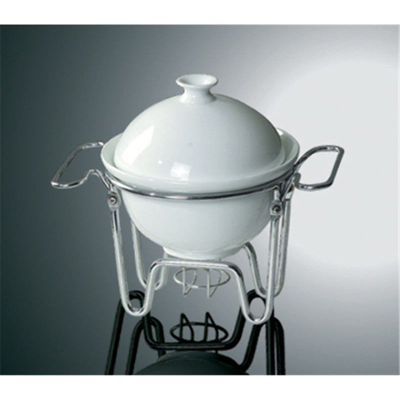 CASSEROLE WITH METAL STAND