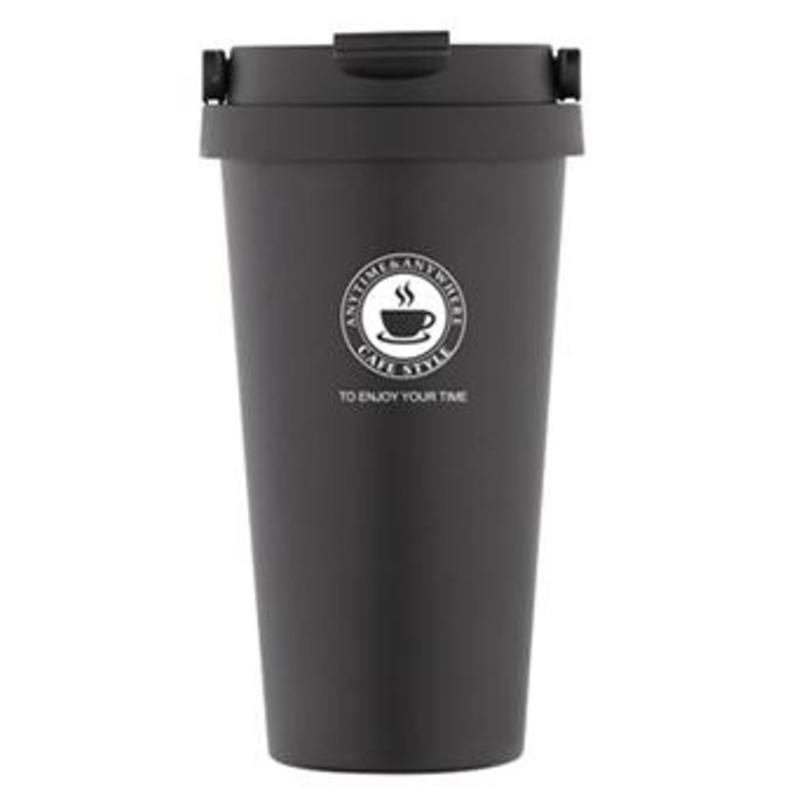 COFFEE MUG STAINLESS STEEL BLACK 500 ML