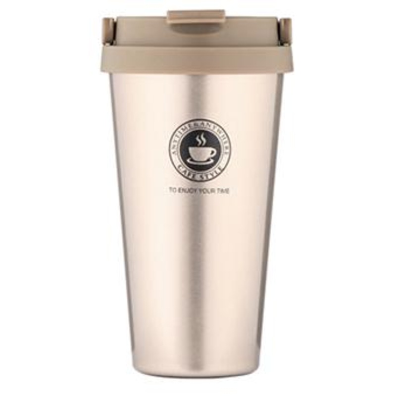 COFFEE MUG STAINLESS STEEL ROSE GOLD 500 ML