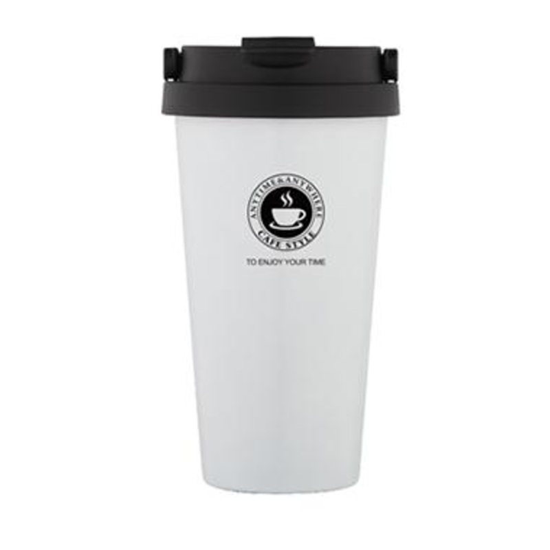 COFFEE MUG STAINLESS STEEL WHITE 500 ML