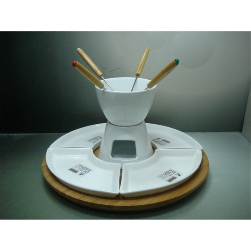 fondu set with 4 forks