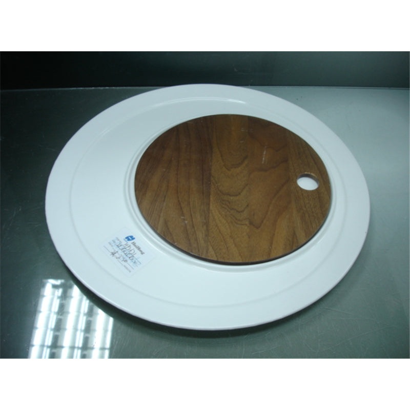 ROUND PLATE WITH ROTATIVE WOODEN BOARD