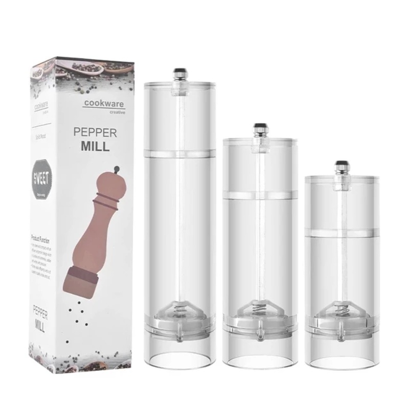 ACRYLIC ROUND SALT AND PEPPER GRINDER