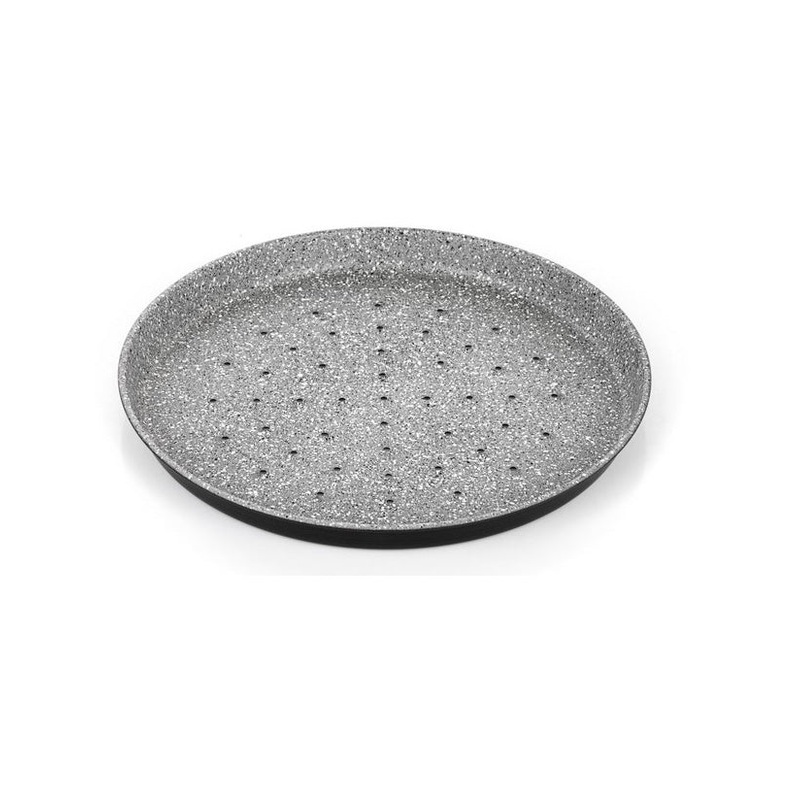 ALUMINISED STEEL PIZZA PAN GRANITE PERFORATED