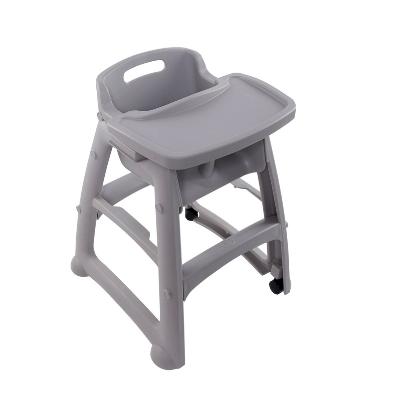 DINNER CHAIR, GREY WITH TRAY