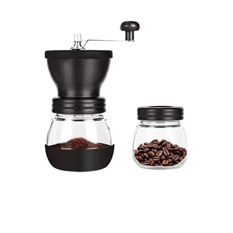 COFFEE BEAN GRINDERS +CLEAR GLASS JARS