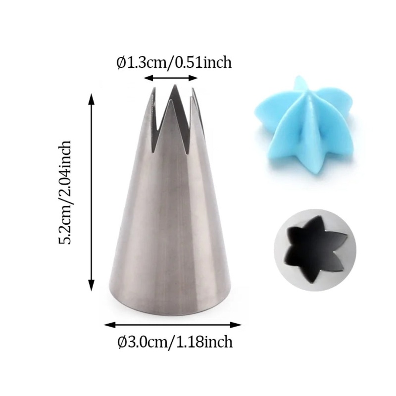 OPEN STAR CROWN PIPING TIP
