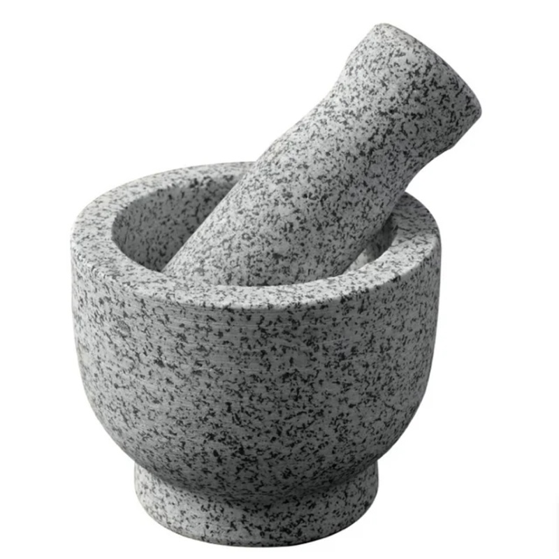 STONE GARLIC MORTAR PESTLE SET