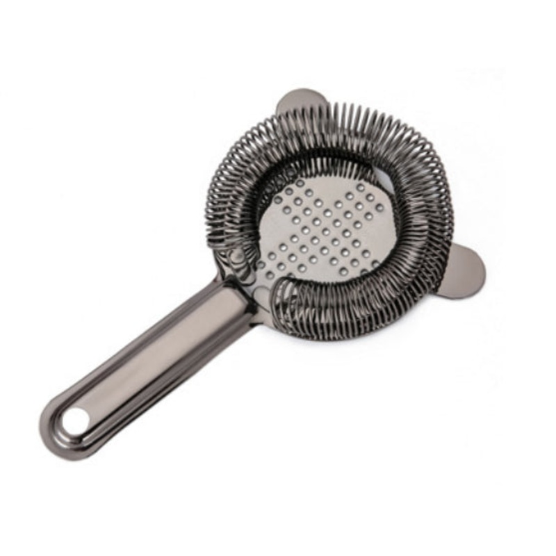 GUNMETAL BLACK PLATED STRAINER WITH CROSSED APERTU