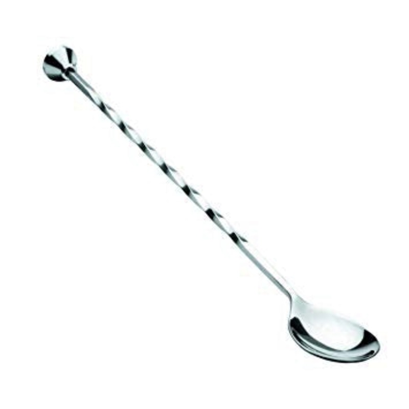 ST.STEEL TWISTED COCKTAIL SPOON 28 CMS
