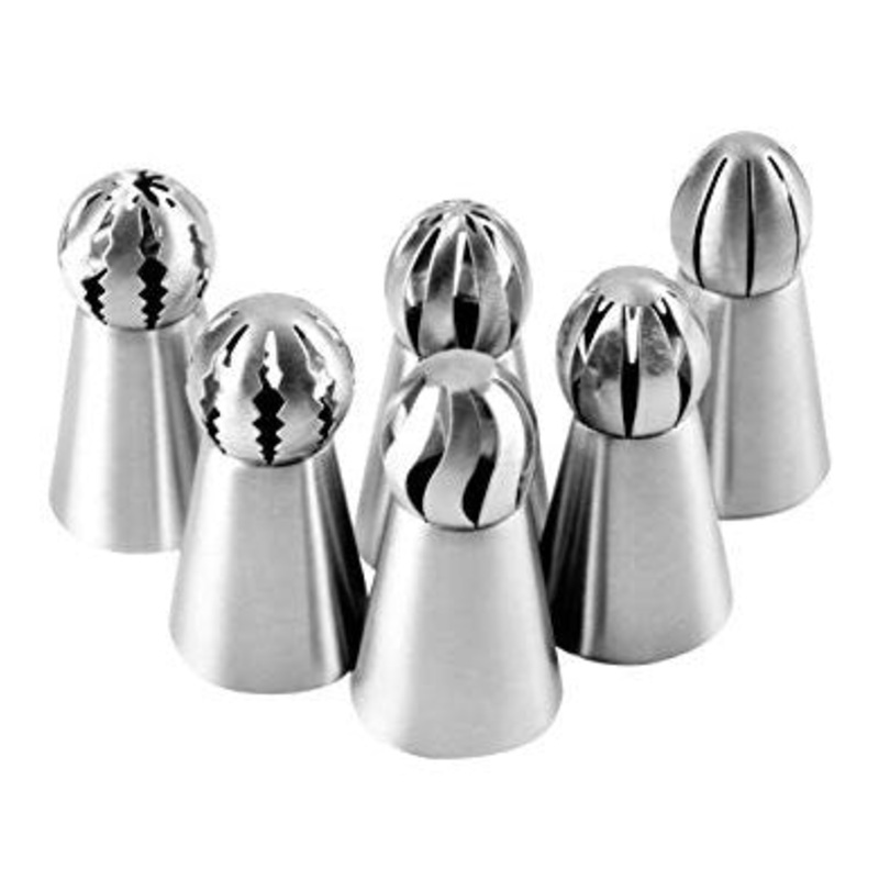 6 RUSSIAN DECORATING NOZZLES D.3X6.2 CM