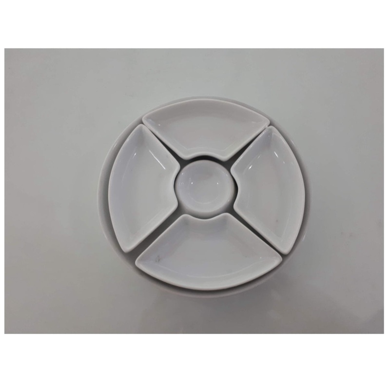 ROUND PLATE 4 COMPARTMENT 18 CM