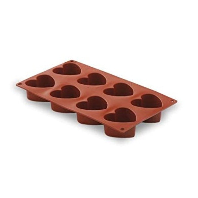SILICONE MOULD HEART 8 MOULDS
