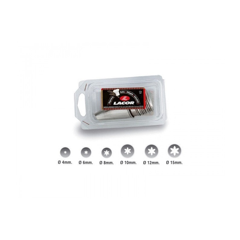 6 CLOSE STAR PASTRY TUBES SET