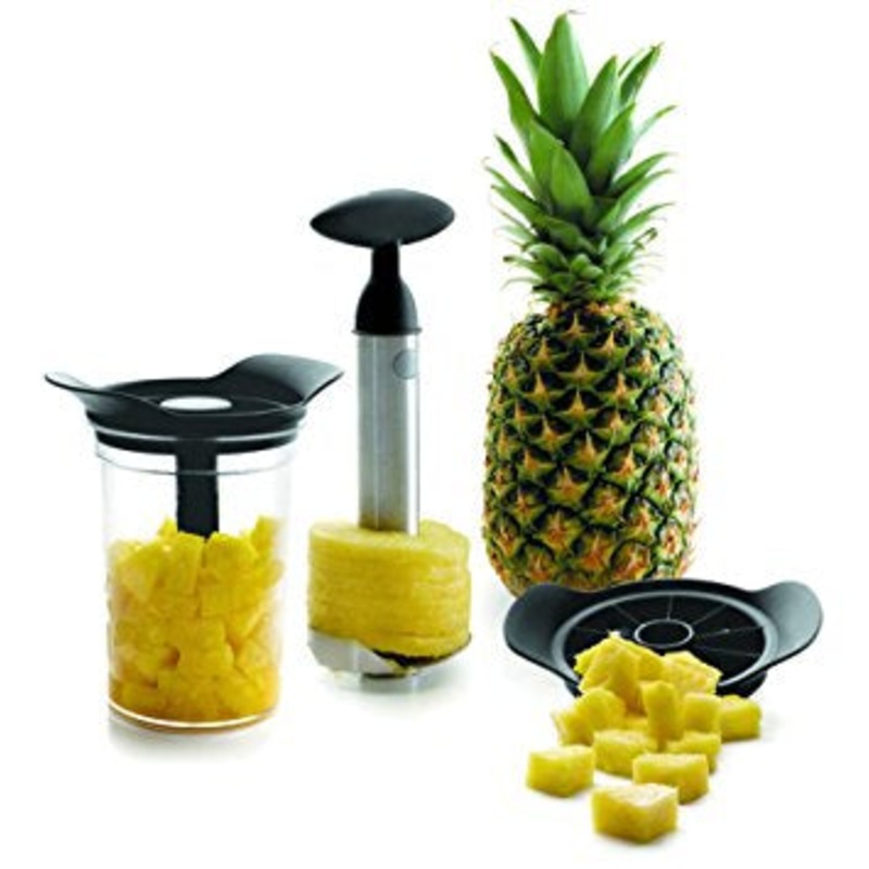 SET PINEAPPLE CUTTER-PEELER-CANISTER