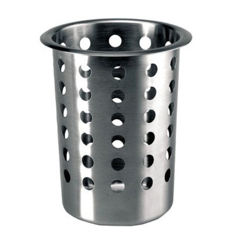 ST.STEEL CUTLERY HOLDER CYLINDER 12X14CM