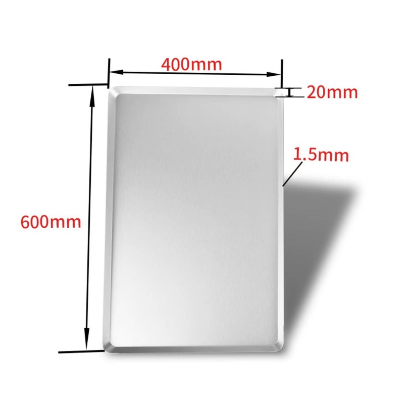 ALUMINUM FLAT TRAY 60x40
