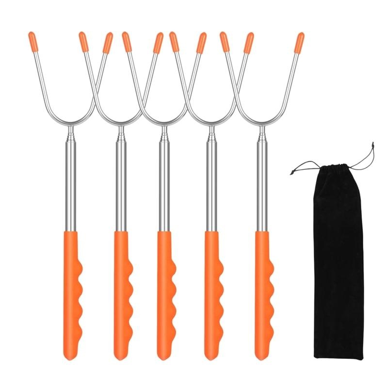 5pcs Marshmallow Roasting Sticks Heat Resistant Skewers for Campfire