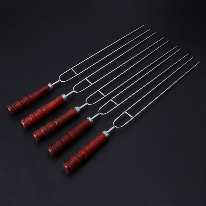 5pcs Roasting Forks With Bag Extendable Campfire Skewers