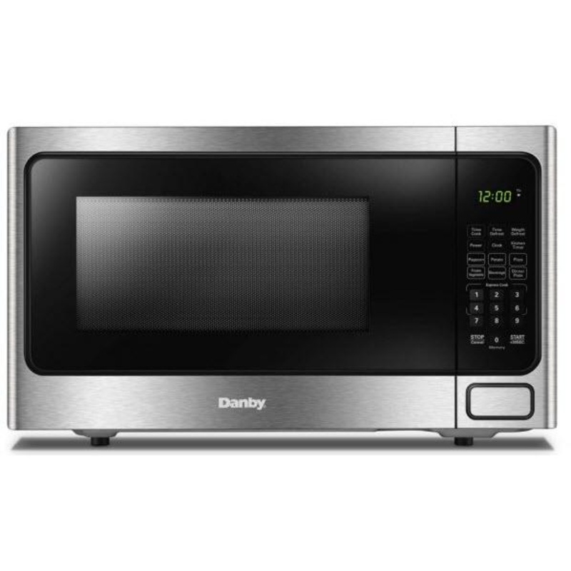 Danby Four  micro-ondes de comptoir de 20 po., 1,1 pi.cu. avec 6 options de cuisson automatique DDMW1125BBS
