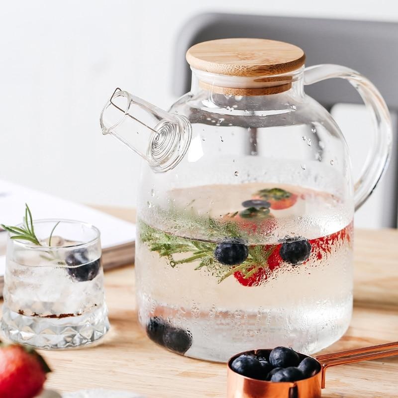 Transparent Borosilicate Glass Kettle Teapot Heat-Resistant