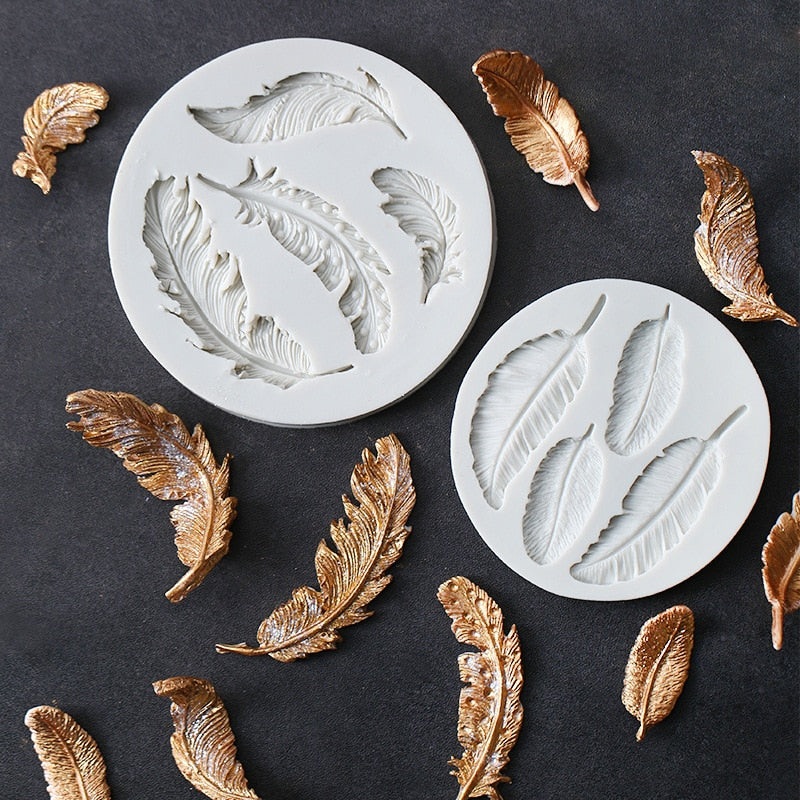 Feathers Fondant Mold
