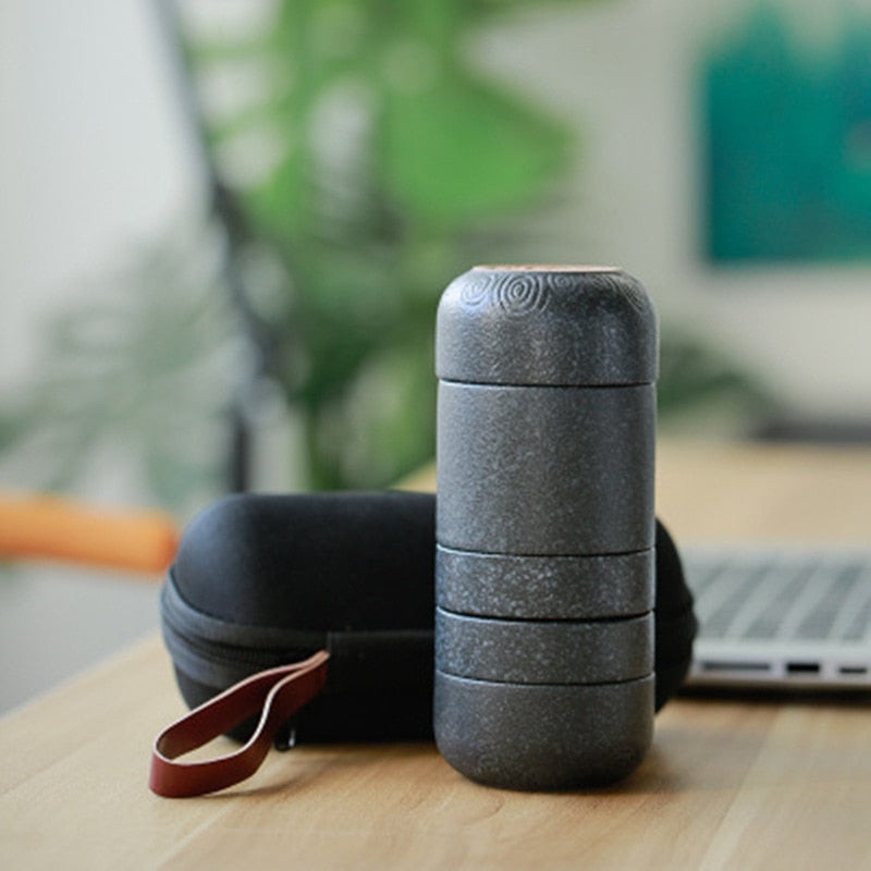 Stackable Travel Tea Set