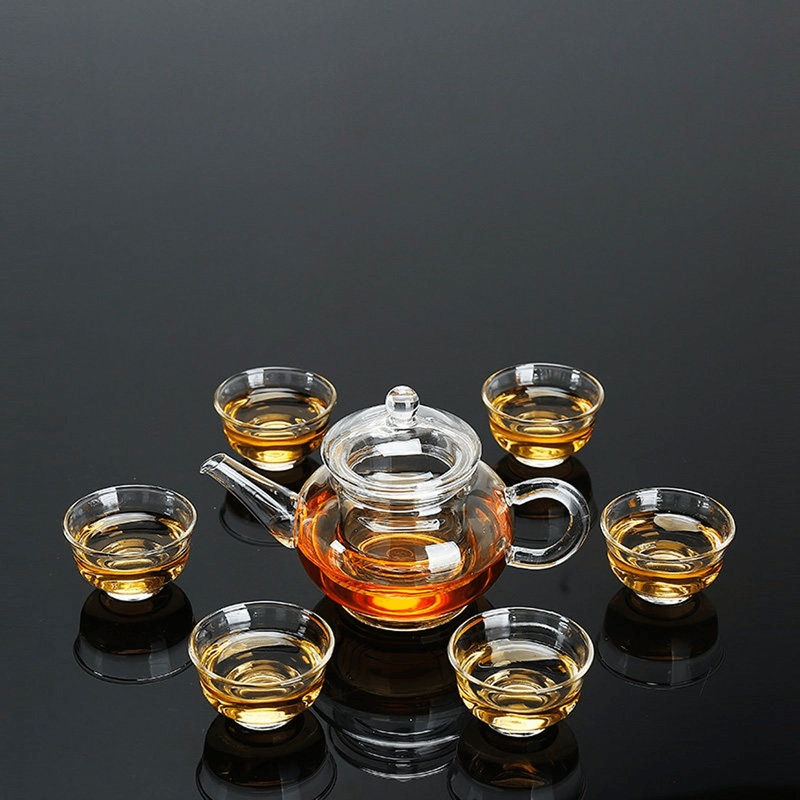 Transparent Tea Pot Set