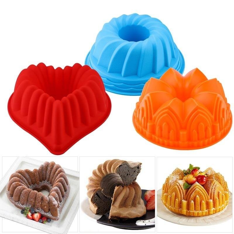 3D Shape Random Color Silicone Pastry Cake Mold DIY Baking Tools