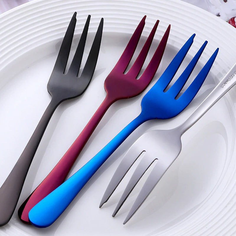 8Pcs Cake Forks Dessert Fork Colorful Tea Forks Fruits Snack Forks