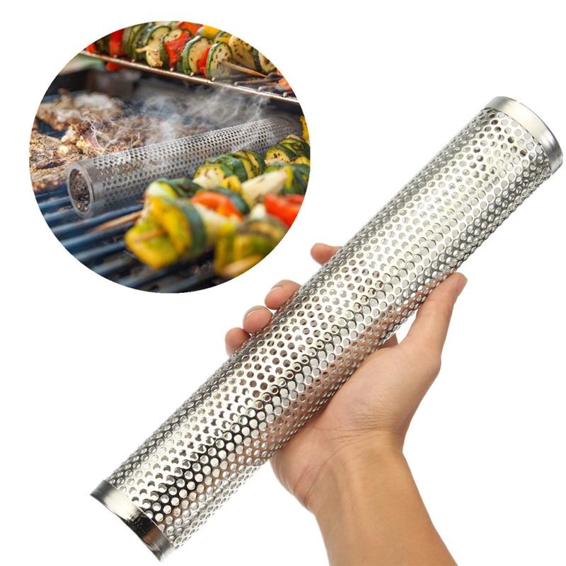BBQ Grill Hot Cold Smoking Mesh Tube Smoke Generator Pellet Smoker