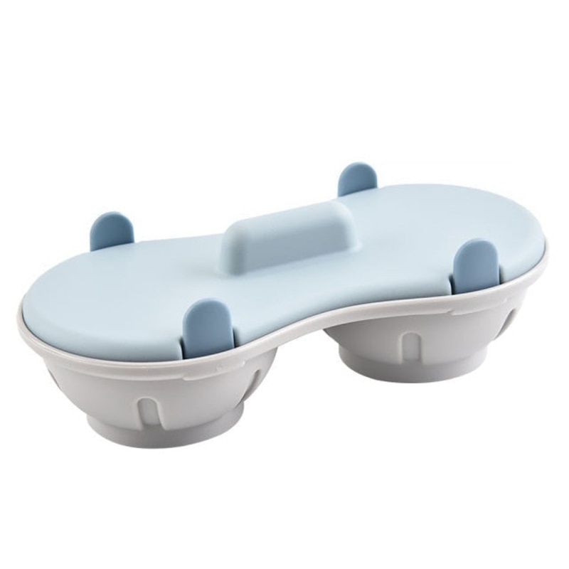 Double Egg Poacher Maker Poached Eggs Cooker Steamer Kitchen Gadget