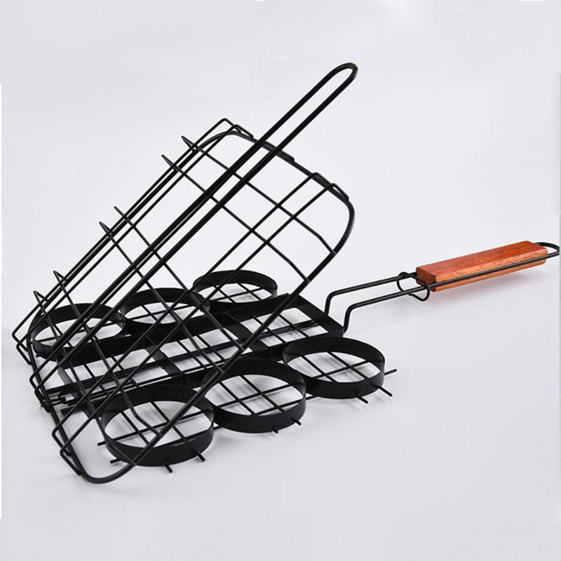 Hamburger Grill Basket Accessories Mini Burger Press Barbecue Tool
