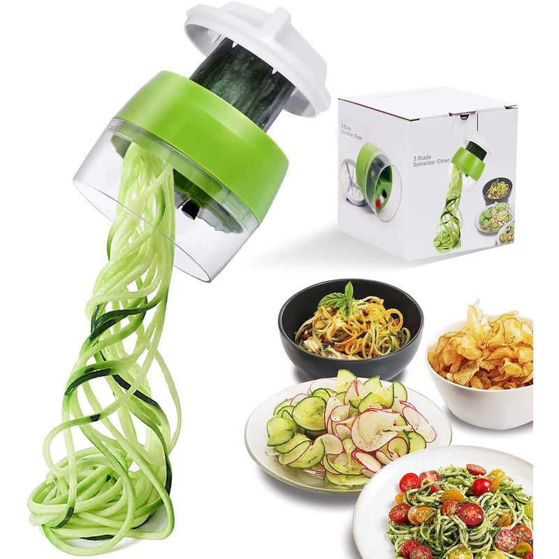 Handheld Spiralizer Slicer 4 in 1 Adjustable Spiral Grater Cutter