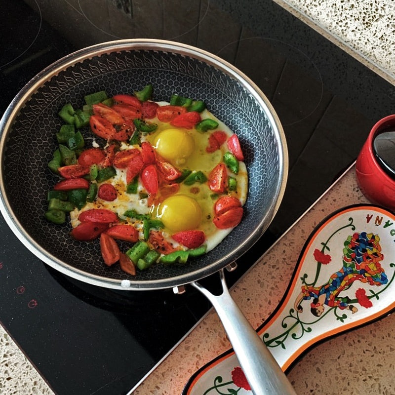 Nonstick Fry Pan Skillet Multipurpose Cookware Use for Home Kitchen