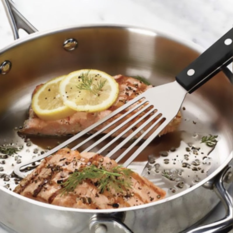 Slotted Turner and Fish Spatula With Wooden Handle Kitchen Tools
