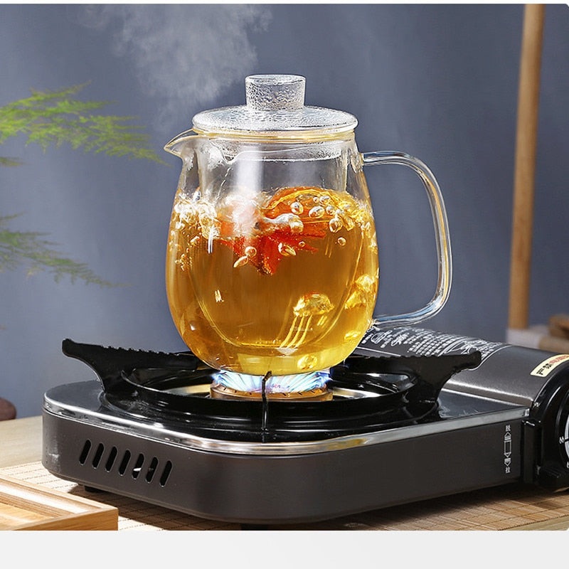 Teaware Glass Teapot for Stove Heat Resistant Explosion Tea Infuser