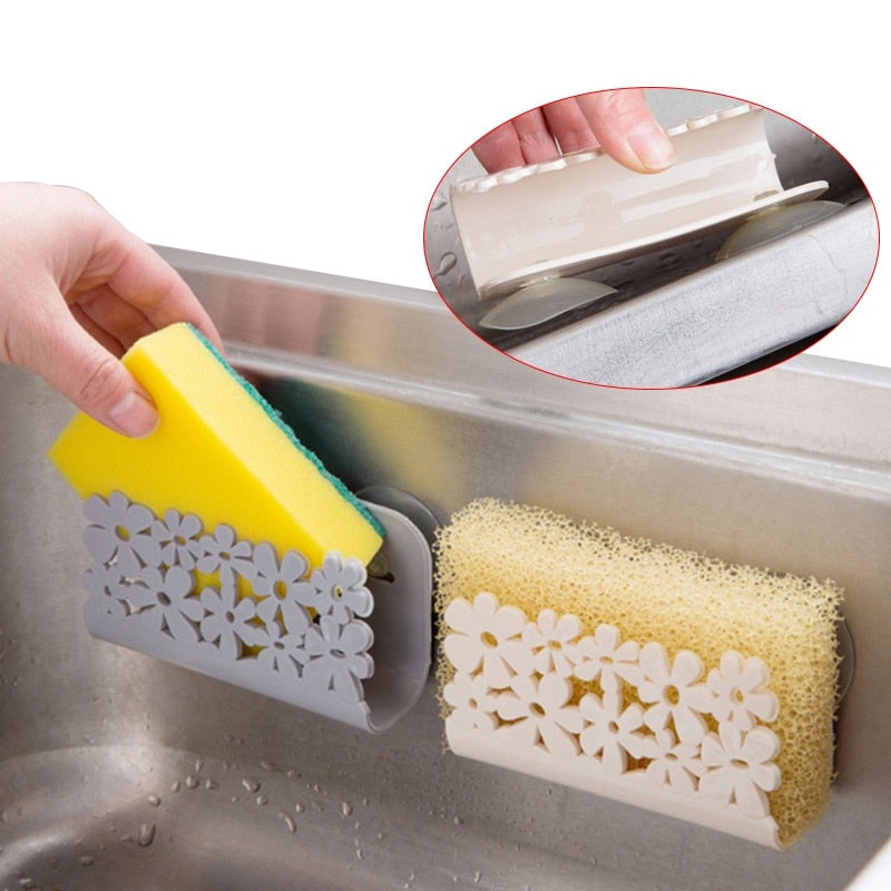 Wall Mounted Sink Storage Rack for Soap Dish Sponge Drying Rack